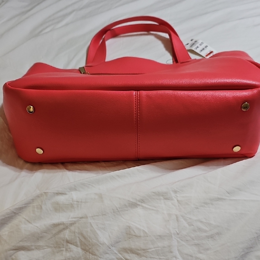 On 34th Peony Coral Women's Tote Bag - Picture 4 of 6